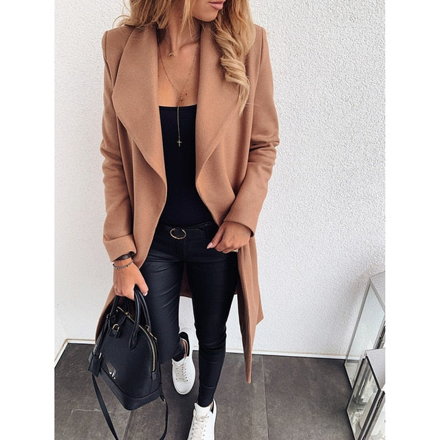 EP | Veste longue en coton sans boutons