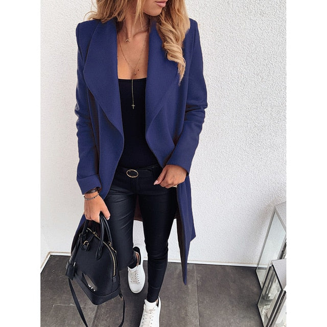 EP | Veste longue en coton sans boutons