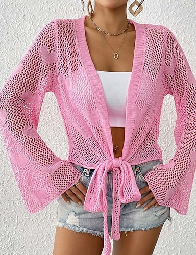 Swimwear Cover Up Rash Guard Swimsuit Cut Out Vacation Beach Wear Color Long Sleeve Bathing Suits