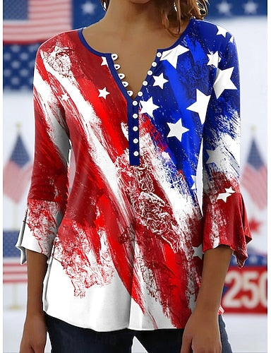 Independence Day American Anniversary Patriotic Swimwear Tankini Skirt Swimsuit Vacation Graphic Flag Halter Neck Sleeveless Bathing Suits