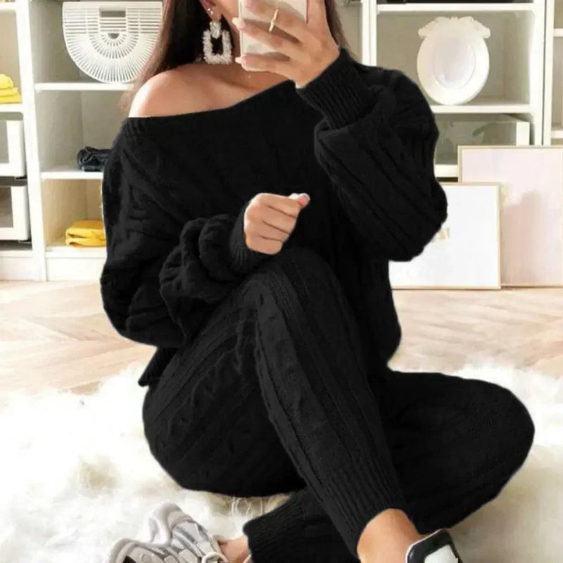 EP | MW -Tricot long femme 2 pièces avec pull épais
