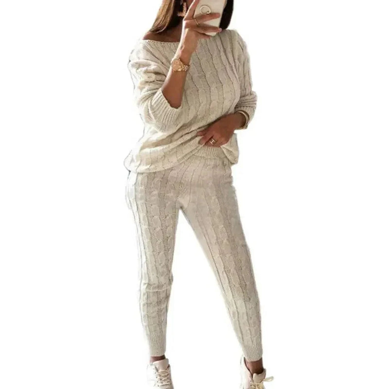 EP | MW -Tricot long femme 2 pièces avec pull épais