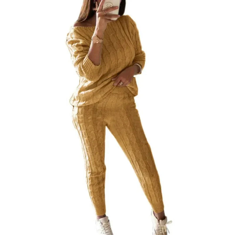 EP | MW -Tricot long femme 2 pièces avec pull épais