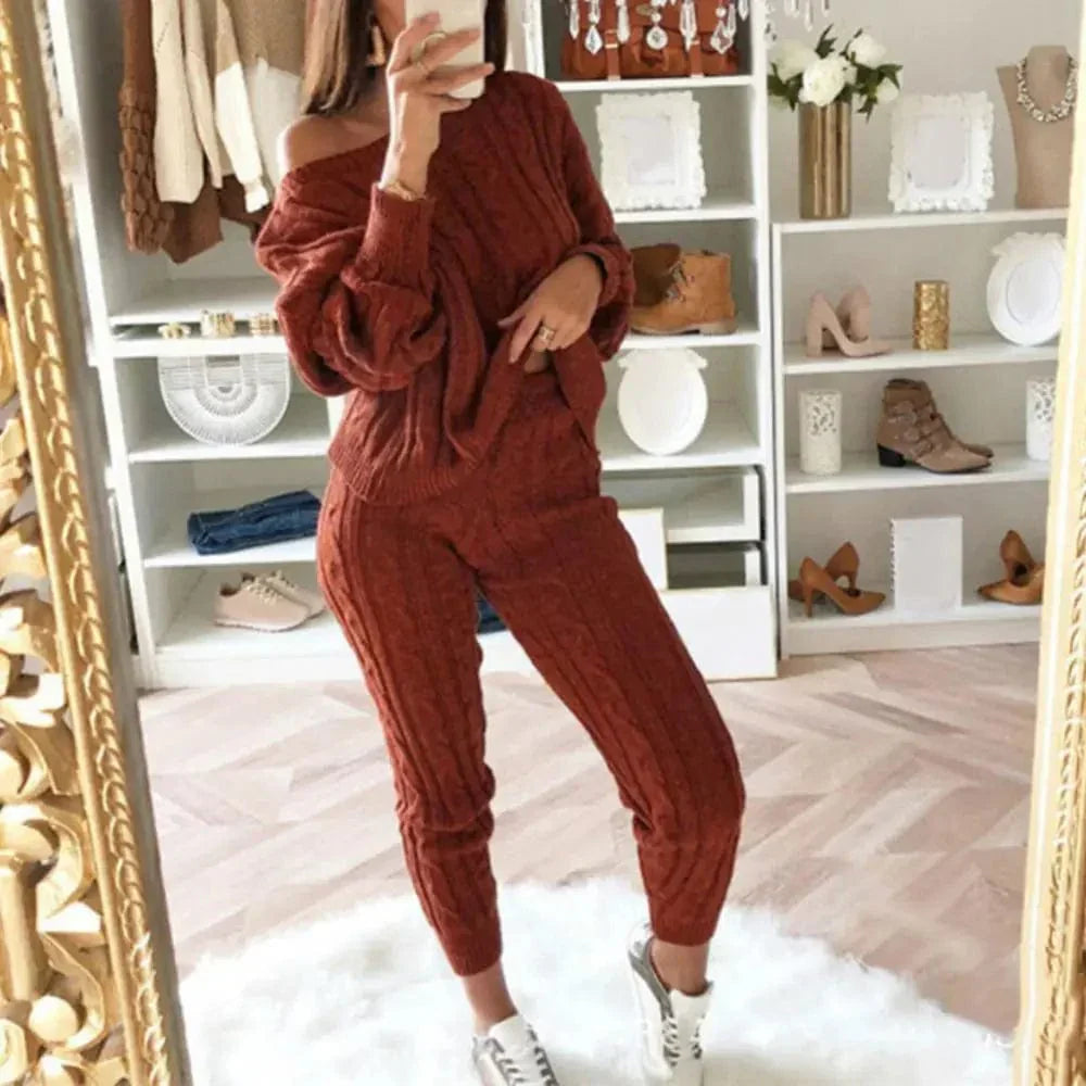 EP | MW -Tricot long femme 2 pièces avec pull épais
