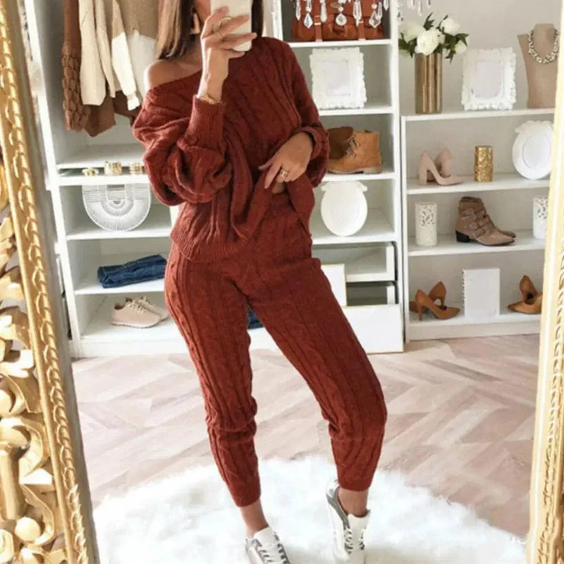 EP | MW -Tricot long femme 2 pièces avec pull épais