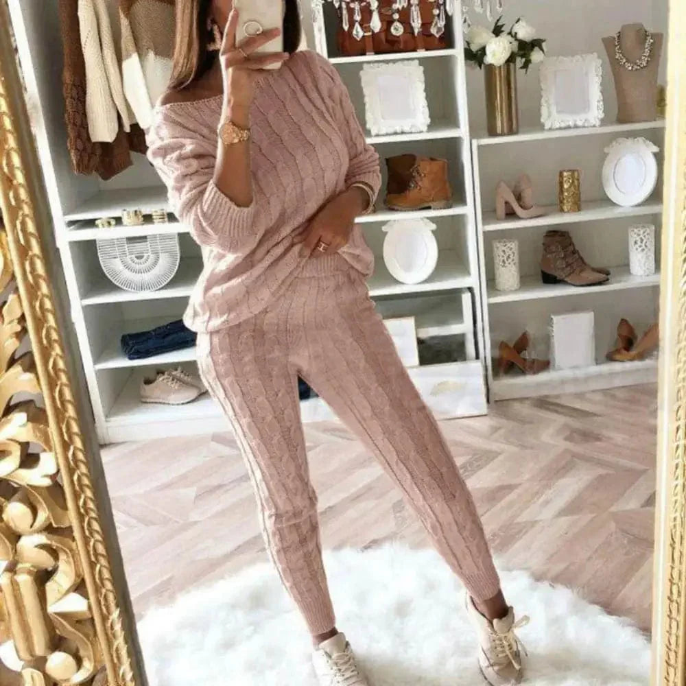 EP | MW -Tricot long femme 2 pièces avec pull épais