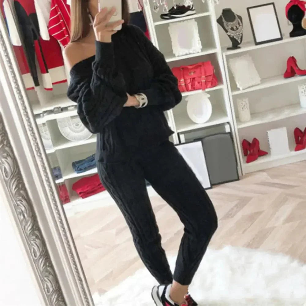 EP | MW -Tricot long femme 2 pièces avec pull épais