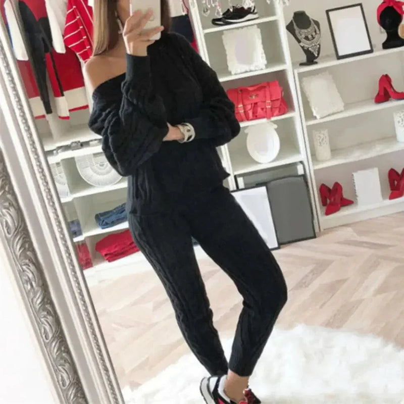 EP | MW -Tricot long femme 2 pièces avec pull épais
