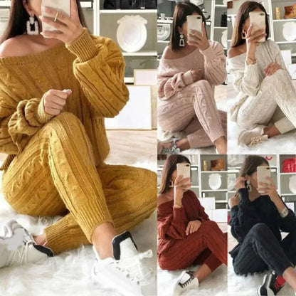 EP | MW -Tricot long femme 2 pièces avec pull épais
