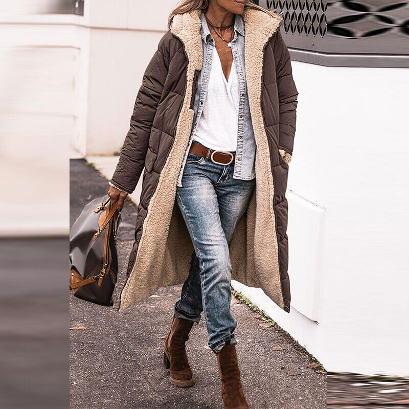 EP | Veste longue réversible en sherpa