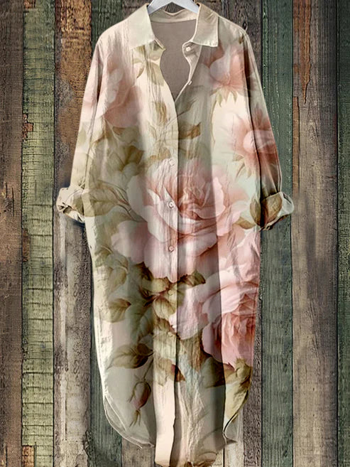 SL | Robe midi boutonnée avec imprimé floral