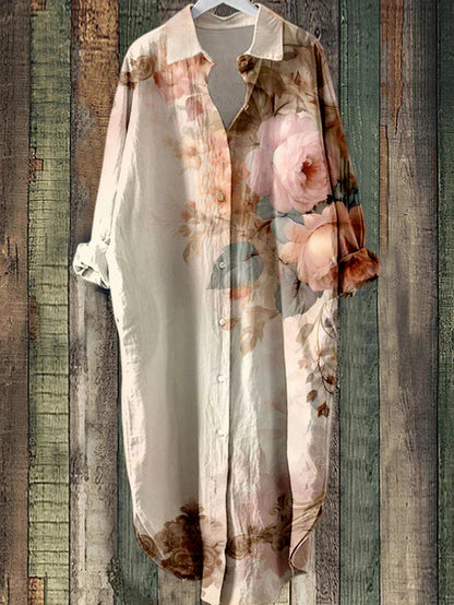 SL | Robe midi boutonnée avec imprimé floral