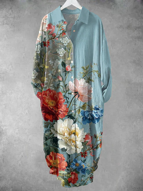 SL | Robe midi boutonnée avec imprimé floral