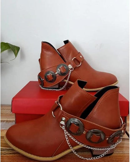SL | Chunky Mid Heel Chaussures Vintage