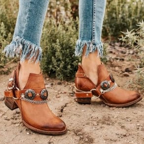 SL | Chunky Mid Heel Chaussures Vintage