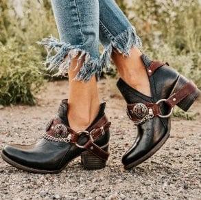 SL | Chunky Mid Heel Chaussures Vintage