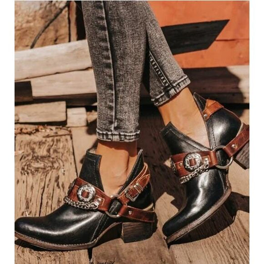 SL | Chunky Mid Heel Chaussures Vintage