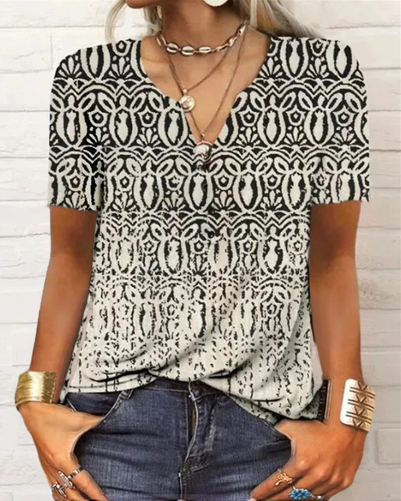 SL | top à manches longues avec imprimé patchwork boho