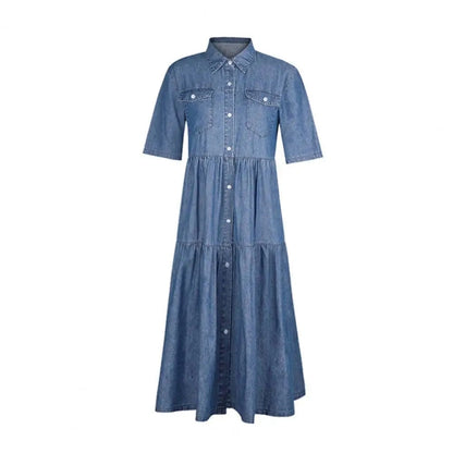 SL | Robe en denim à manches courtes