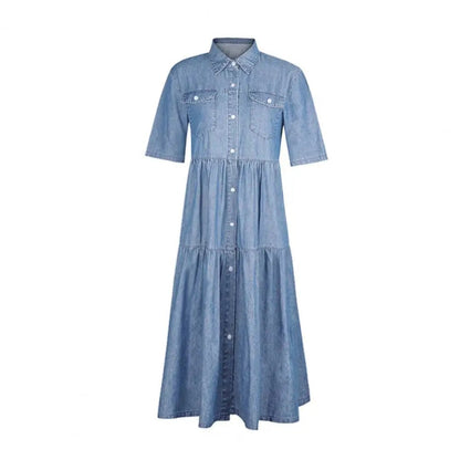 SL | Robe en denim à manches courtes