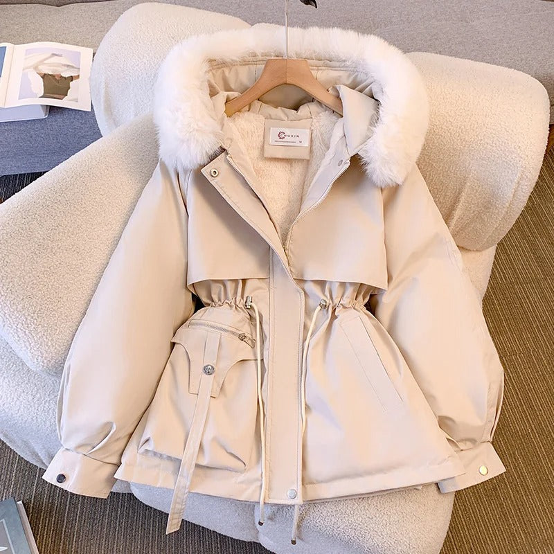 EP | manteau élégant avec col en fourrure