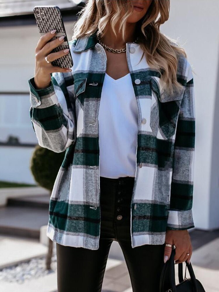 EP | SaraisJacket I Veste en flanelle pour femmes