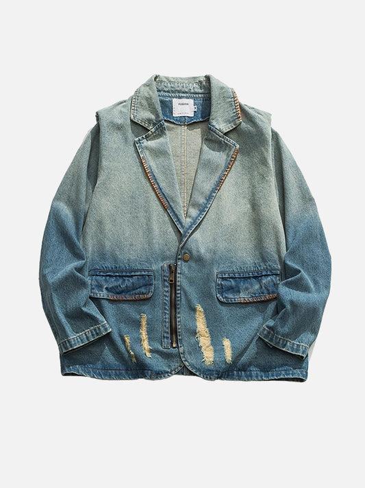 EP | Veste en jean vintage à franges