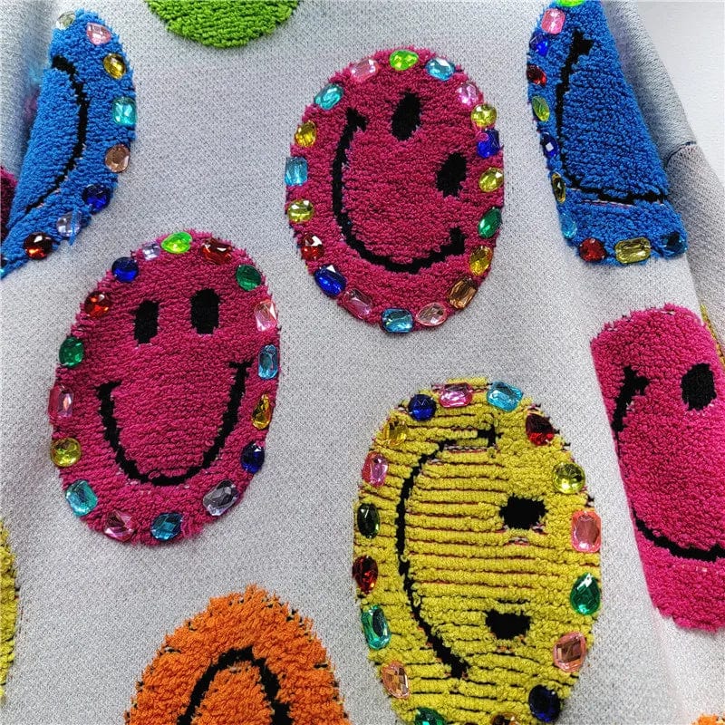 EP | pull-over tricoté avec broderie cartoon, pull-over à la mode