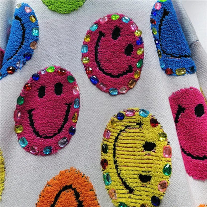 EP | pull-over tricoté avec broderie cartoon, pull-over à la mode