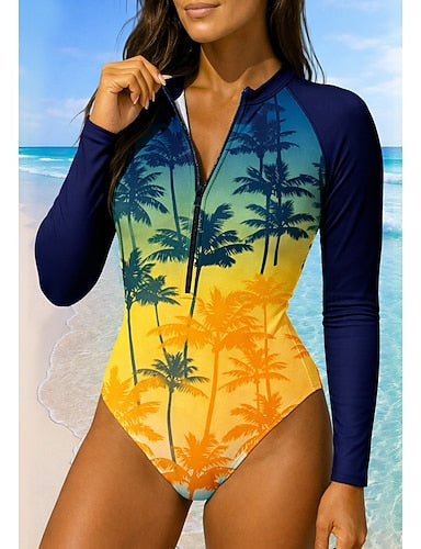 Rash Guard Upf50+ Quick Dry Lightweight Long Sleeve Bodysuit Swim Shirt Surfing Beach Water Sports Summer