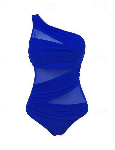 Bathing Suit Swimsuits One Pieces Colored Mesh Uv Protection Elastic Sleeveless Swimwear Swimsuit Surfing Diving Swimming Summer